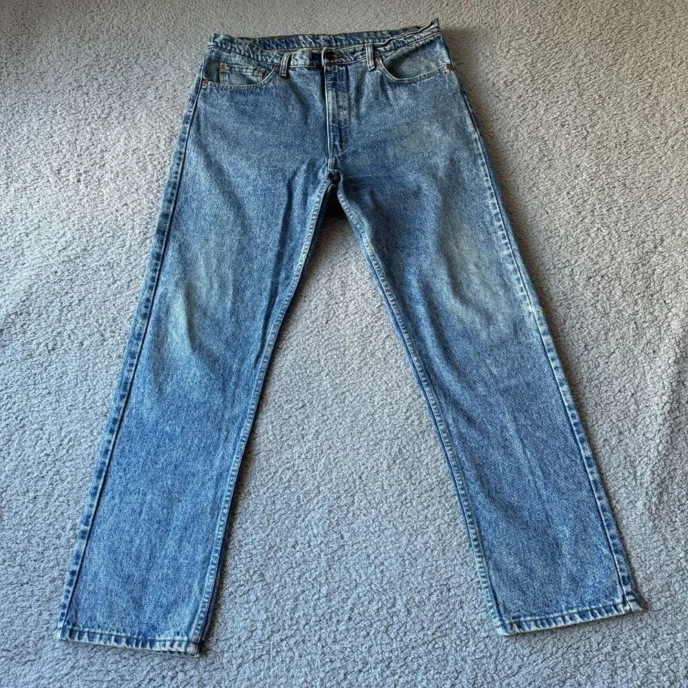 Vintage Levis Jeans Mens 38x32 Fits 36x31 Blue 505 XX Straight Denim USA 80s 90s
